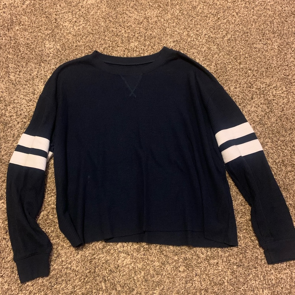 Hollister Navy Blue Cropped Sweater